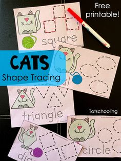 Prek Themes, Learn Shapes, Practice Tracing, Pet Theme