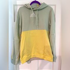 Never Worn, I Believe It’s Men’s So It Fits Like A Women’s M Adidas Hoodie, It Fits, Adidas Tops, Colorful Hoodies, Green Yellow, Adidas Women, Like New, Womens Tops, Sweatshirts Hoodie