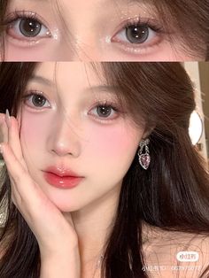 Yearbook Makeup Looks, K Pop Makeup, Make Up Korean Style, Kpop Idol Makeup, Layout Makeup, Makeup Ala Korea, Makeup Asia, Pink Glitter Makeup, Idol Makeup