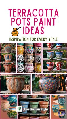 the cover of terracotta pots painted ideas