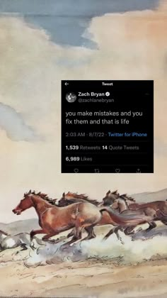 a group of horses running across a field next to each other on a cloudy day