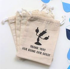 three bags with the words thank you for being our guest