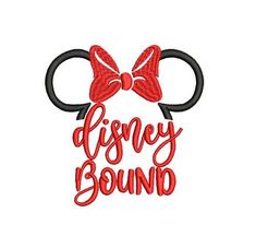 a disney mouse ears with a bow on it's head and the words disney bound