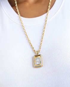 This handmade Jesus dog tag pendant is available in gold and platinum and fully customizable with natural black or white diamonds and any engraving your bold heart desires.