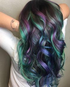 Prism Hair Color, Rock Your Hair, Waves Curls, Hair Color Purple