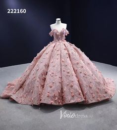 3D Flower Pink Quince Dresses Ball Gown Wedding Dress Off the Shoulder – Viniodress Wedding Dress 2023, Floral Ball Gown, Pink Quince, Sweet 15 Dresses, Pink Strapless Dress, Wedding Dress Fabrics, Sweet 16 Dresses, Quince Dresses, Gown Wedding