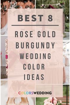 the best rose gold bridaly wedding color ideas for brides and grooms