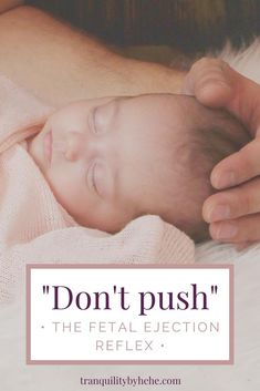 a person holding a baby in their arms with the words don't push on it