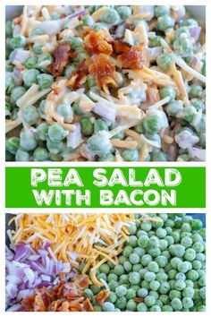 pea salad with bacon is an easy and delicious side dish that's ready in under 30 minutes