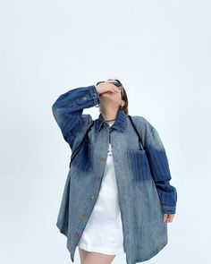 A denim shirt that expresses the natural distressed texture of second-hand clothing.

A piece that adds an accent with exquisite processing.

We also recommend pairing it with simple bottoms to make the shirt the centerpiece.










◾️Model
Height/Weight: 158cm(62.2in)/45kg(99.2lb)
Try size: L




















Cm
(inches)

Length
Chest
Shoulder
Sleeve length


M
75(29.5)
130(51.1)
54.8(21.5)
54.5(21.4)


L
77(30.3)
134(52.7)
56(22.0)
56(22.0)


XL
79(31.1)
138(54.3) Dark Wash Oversized Denim Top, Oversized Washed Denim Blue Top, Oversized Distressed Button-up Tops, Oversized Long Sleeve Medium Wash Denim Top, Oversized Washed Blue Shirt With Pockets, Casual Relaxed Fit Distressed Denim Top, Oversized Dark Wash Long Sleeve Tops, Casual Distressed Denim Top With Relaxed Fit, Oversized Medium Wash Shirt For Fall