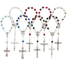 Hand out these beautiful rosary beads as baptism favors, at a christening, or to your guests at first communion. This 24 rosary bulk pack features 8 colors: black, red, hot pink, light pink, peach, emerald green, teal, and turquoise, making them an ideal gift for Easter, Christmas, weddings, and baptisms. The elegant and colorful designs will surely be beloved and cherished for years. These rosary beads catholic for women, men, and teens are a convenient compact size that will make prayer and mi Praying The Rosary Catholic, Room Altar, Catholic Rosary Bracelet, Mini Rosaries, Beautiful Rosary, Prayer Bead Bracelet, Rosary Beads Catholic, Christmas Weddings, Catholic Rosary