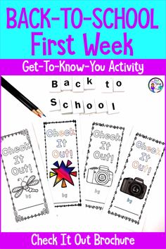 back - to - school first week printables with the words back to school on them