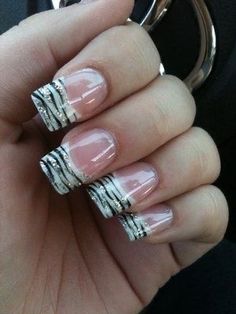 duck nails inspo Y2k Zebra Nails, Basic Y2k Nails, Y2k Winter Nails, 2000s French Tip Nails, 2000s Acrylic Nails, 2012 Nails, Nail Design Valentine, 2000s Nails, Nail Winter