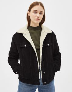 Trendy Outfits Winter, Summer Closet, Oasis Fashion, A Jacket, Faux Fur Collar, Trucker Jacket, Corduroy Jacket, Women Trends