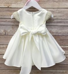 Occassion Dress, Ashley Green, Baptism Gown Girl, Pearl Belt, Blessing Dress, Ivory Flower Girl, Kids Party Dresses, Usa Baby