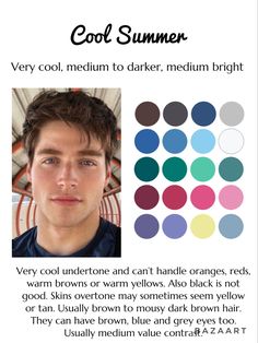 a man with dark hair and blue eyes is featured in an article about cool summer