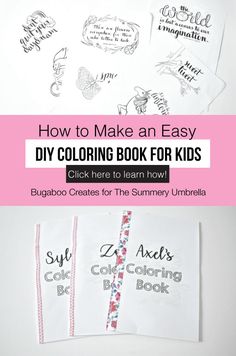 how to make an easy diy coloring book for kids click here to learn how