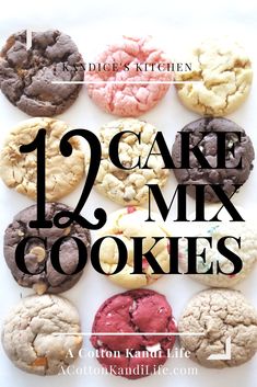 the cover of 12 cake mix cookies