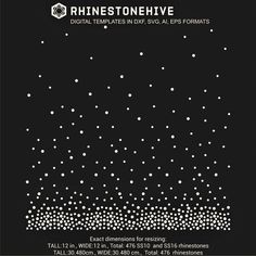 a poster with white dots on black background