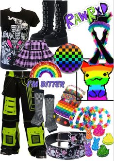 Scenecore Outfit, Scene Fits, Scene Clothes, Scene Dress, Punk Style Outfits, Scene Style, Silly Clothes, Outfit Pants