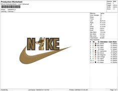 the nike logo has been made out of paper