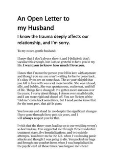 an open letter to my husband