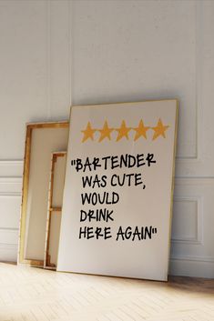 PRINTABLE ART | ❤️‍🔥❤️‍🔥❤️‍🔥BARTENDER WAS CUTE WOULD DRINK HERE AGAIN❤️‍🔥❤️‍🔥❤️‍🔥from konfessional. 70's aesthetic printable poster featuring a five star review and a fun hand written text! This printable wall art will give your space fun, yet modern feel! A downloadable poster to print yourself and display in your living room, kitchen, bedroom or office! 
#homedecor #wallartideas #wallartdecor #wallartprints #wallartkitchen #printablewallart #printable #coolwallart #trendywallart Bartender Aesthetic, Poster Decorations, 70s Aesthetic, Space Poster, Cool Wall Art, Kitchen Prints, Trendy Wall Art, Posters Printable, Bar Decor