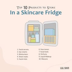 Skin Care Refrigerator, What Skincare Products To Put In Fridge, What To Keep In Your Skincare Fridge, Face Lifting Massage, Skincare Organizer, Skin Care Routine Order