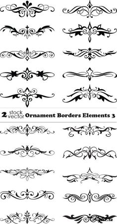 a set of ornate borders and dividers