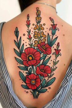 Sailor Jerry Flowers, Polaroid Tattoo Traditional, Art Deco Poppy Tattoo, Over The Elbow Tattoo, Maryland Wildflowers, American Traditional Tattoos Rose, Traditional Succulent Tattoo, Nature Traditional Tattoo, Traditional Tattoo For Women