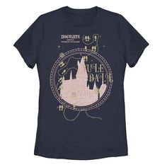 harry's hogwarts castle women's t - shirt in navy blue