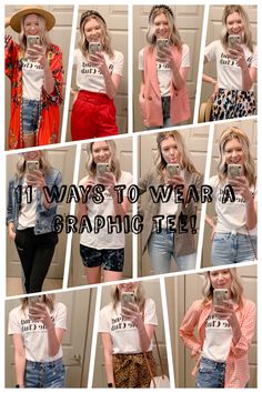 How To Tuck In Graphic Tee, Best Place To Get Graphic Tees, Style A Graphic Tee Outfits, Comfortable Fit Graphic Tee For Fall, Comfortable Graphic Tee For Everyday Wear, Graphic Tee With Relaxed Fit For Winter, Ways To Style A Tshirt, Dress Up A Tshirt Outfit