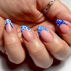 60 Simple Blue French Tip Nail Design Ideas for Beginners Blue French Tips With Design, Design Gel Nails