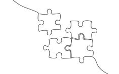 a puzzle piece is shown with the missing pieces