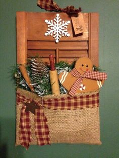 a christmas decoration hanging on the wall