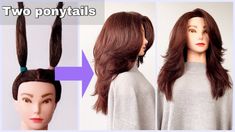 The Ultimate Guide to Butterfly Haircuts for Girls Diy Hair Layers, Hair Cut For Girls, V Shaped Haircut, Angled Hair, V Shape Hair, V Hair, Two Ponytails, Layered Haircuts With Bangs, How To Cut Your Own Hair