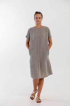 Linen dress GITA Linen short sleeves summer linen dress for | Etsy Casual Linen Shift Midi Dress, Summer Linen Dress With Side Pockets, Casual Knee-length Shift Linen Dress, Casual Knee-length Linen Shift Dress, Casual Knee-length Linen Dress With Relaxed Fit, Casual Linen Dress With Pockets And Short Sleeves, Casual Short Sleeve Linen Dress With Pockets, Casual Knee-length Relaxed Fit Linen Dress, Relaxed Fit Short Sleeve Dresses With Side Pockets