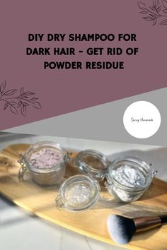 DIY Dry Shampoo For Dark Hair - Get Rid Of Powder Residue Homemade Dry Shampoo For Dark Hair, Shampoo For Red Hair, Skincare Recipes, Making Cosmetics, Homemade Things