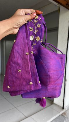 SAREES FLAT 10% off – Threadslabel Purple Blouse Designs, Half Saree Blouse Designs, Soft Organza Saree, Liquid Embroidery, Hand Worked Blouse, Blouse Handwork, Jute Sarees, Ready Made Blouse, Worked Blouse