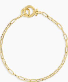 Both timeless and modern, the chain link Parker Mini Bracelet is perfect for stacking with other bracelets. If you love a coordinated look, pair your bracelet with other designs from the Parker Collection. Total length 7 1/8" Chain links measure 1/8" by 1/4" Hinge closure measures 5/16" Available in 18k gold plated brass Avoid contact with anything containing derivatives of alcohol Chic Chain Link Bracelet With Lobster Clasp, Chic Adjustable Paperclip Link Bracelet, Gold-tone Link Paperclip Bracelet With Lobster Clasp, Adjustable Chain Link Gold-tone Bracelet, Metal Paperclip Chain Bracelet With Oval Links, Chic Gold-tone Link Chain Bracelet, Chic Adjustable Paperclip Chain Bracelet, Classic Gold-tone Paperclip Bracelet With Adjustable Chain, Gold Chain Bracelet With Lobster Clasp And Rectangular Links