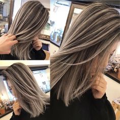 Prom Hairstyles For Short Hair, Brown Hair With Blonde Highlights, Gray Hair Highlights, Brown Hair Balayage, Blonde Hair Shades, Blonde Hair With Highlights, Summer Hair Color For Brunettes, Haircuts Straight Hair