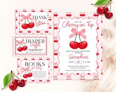 cherries on top baby shower party printables