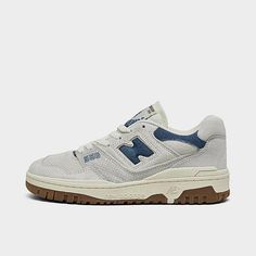 Women's New Balance 550 Casual Shoes Blue New Balance Shoes, New Balance 550s, Socks And Jeans, Sneaker Silhouette, Balance 550, Bold Color Schemes, Running Sandals, Retro Basketball, Casual Sneakers Women