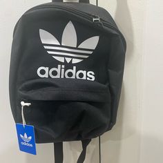 Adidas Mini-Backpack **Brand New** Color: Black Trendy Logo Backpack Bag, Black Bag With Logo For Back To School, Back To School Black Bag With Logo, Black Bags With Logo For Back To School, Casual Logo Backpack For Everyday Use, Trendy Logo Backpack, Casual Everyday Backpack With Logo, Casual Black Bags With Logo, Casual Backpack With Logo For Daily Use