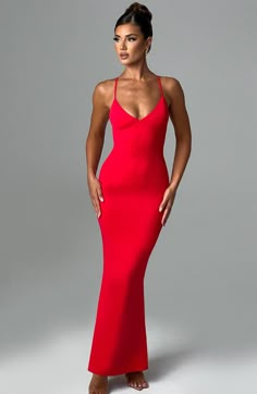 Zelda Maxi Dress - Red – BABYBOO