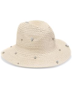 in stock Embellished Adjustable Hat With Curved Brim, Summer Hats With Rhinestones And Short Brim, Panama Hat, Panama, Pick Up, In Store, Buy Online, Hats, Free Shipping