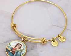 Gold Bracelet Religious Bracelet Saint Bracelet Religious Jewelry Catholic Jewelry Catholic Gift Religious Gift Engraved Personalized Gift - Etsy Yellow Gold Round Rosary Bracelet Gift, Personalized Gold Spiritual Bracelet, Personalized Spiritual Gold Bracelet, Personalized Gold Spiritual Charm Bracelet, Personalized Spiritual Gold Charm Bracelet, Personalized Gold Rosary Bracelet As Gift, Religious Jewelry Catholic, Personalized Engraved Gifts, Catholic Jewelry