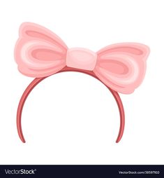 a pink bow headband on a white background