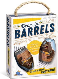 Bears In Barrels-Kidding Around NYC Barrel Roll, Orange Games, Puzzle Party, Orange Party, One Finger, Stuck Inside, Bear Party, Indoor Toys, Traditional Games