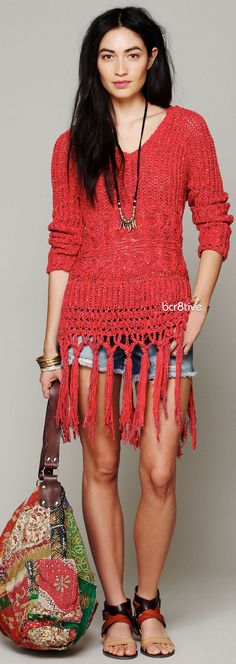 Free People Hooded Fringe Pullover Boho Fashion Spring, Free People Clothing Boutique, Fringe Sweater, Hippie Chic, Estilo Boho, Bohemian Chic, Bohemian Style, Sweater Outfits, Spring Fashion